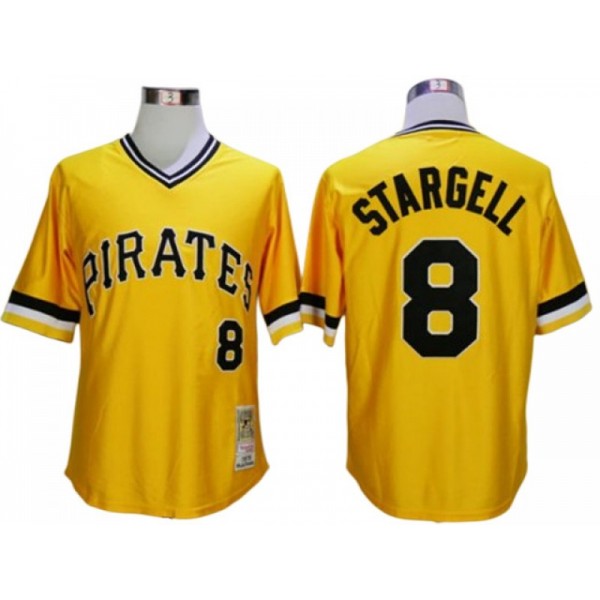 Pittsburgh Pirates #8 Willie Stargell Yellow 1979 Throwback Jersey