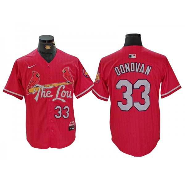 St. Louis Cardinals #33 Brendan Donovan Red 2024 City Connect Limited Jersey