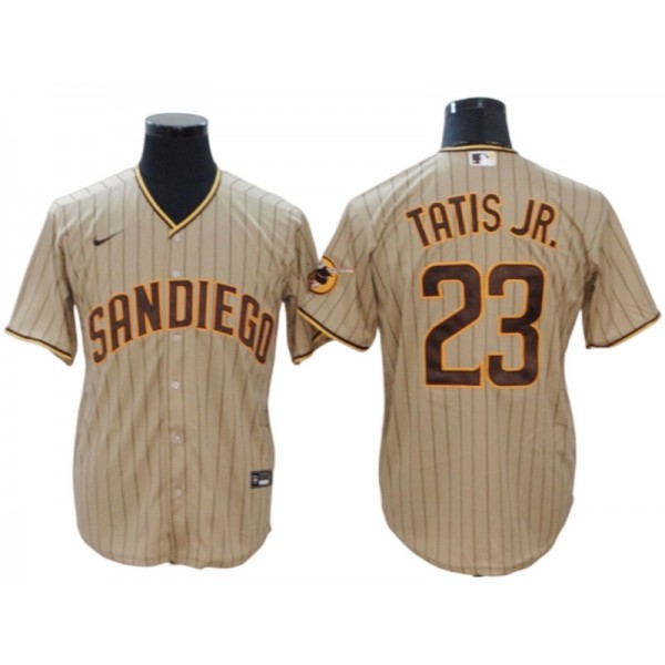 San Diego Padres #23 Fernando Tatis Jr. Sand Alternate Cool Base Jersey