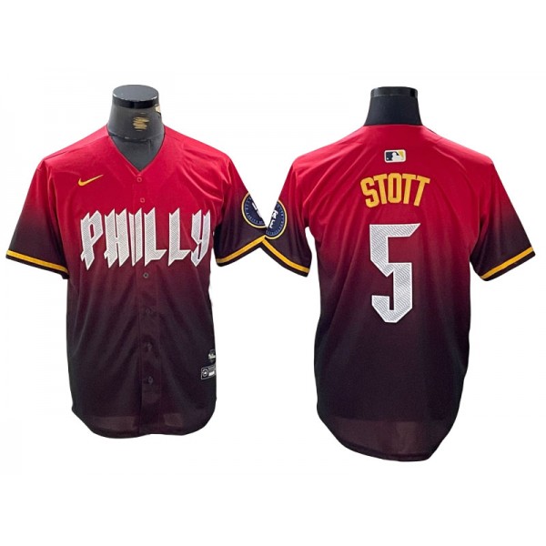 Philadelphia Phillies #5 Bryson Stott Red 2024 City Connect Limited Jersey