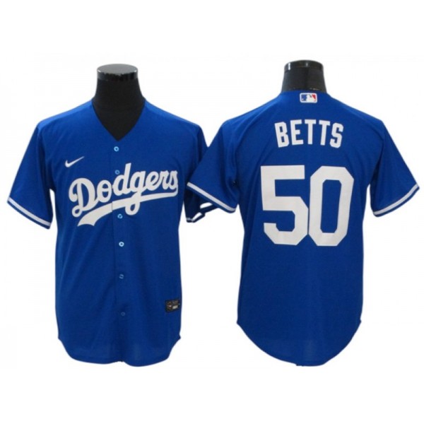 Los Angeles Dodgers #50 Mookie Betts Royal Alternate Cool Base Jersey