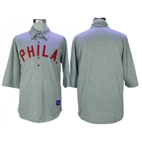 Philadelphia Phillies Blank Gray 1990 Throwback Team Jersey