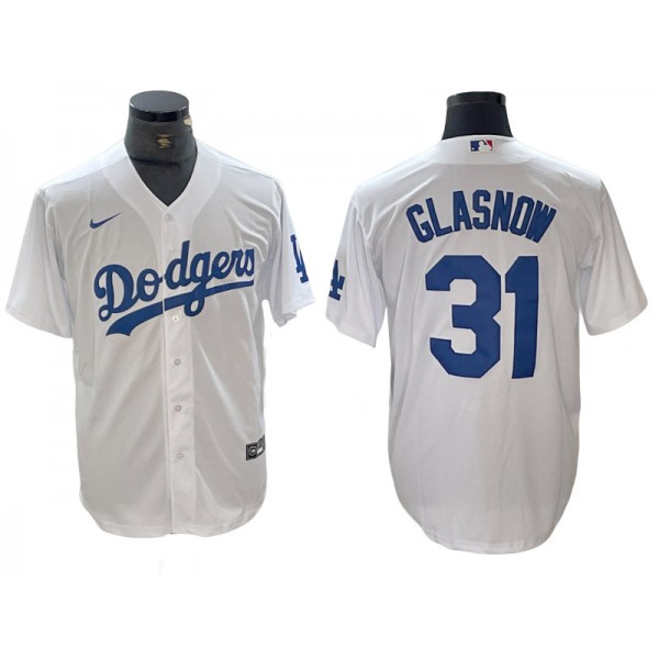 Los Angeles Dodgers #31 Tyler Glasnow White Cool Base Jersey