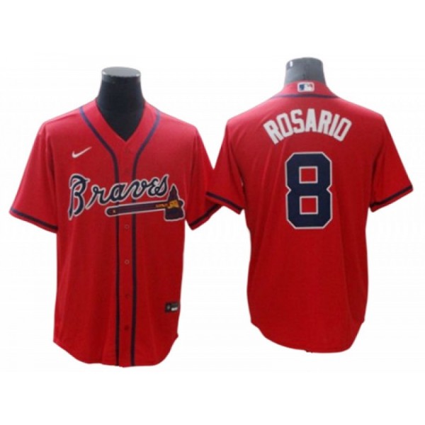 Atlanta Braves #8 Eddie Rosario Red Alternate Cool Base Jersey