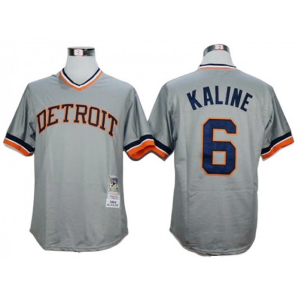 Detroit Tigers #6 Al Kaline Gray 1984 Throwback Jersey