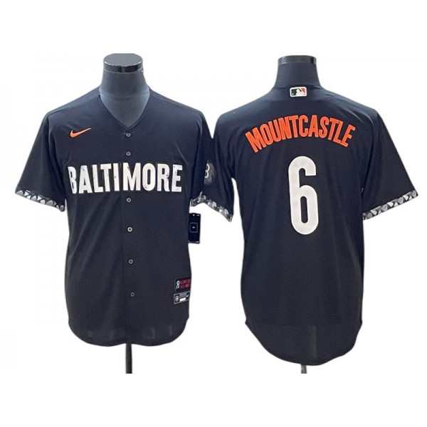 Baltimore Orioles #6 Ryan Mountcastle Black 2023 City Connect Jersey