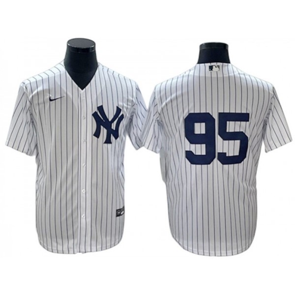 New York Yankees #95 Oswaldo Cabrera White Home Cool Base Jersey