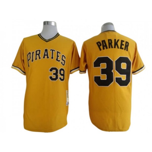 Pittsburgh Pirates #39 Dave Parker Yellow Throwback Jersey