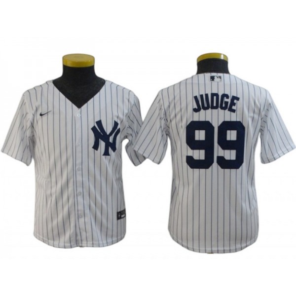 Youth New York Yankees #99 Aaron Judge Cool Base Player Name Jersey-White/Gray/Navy