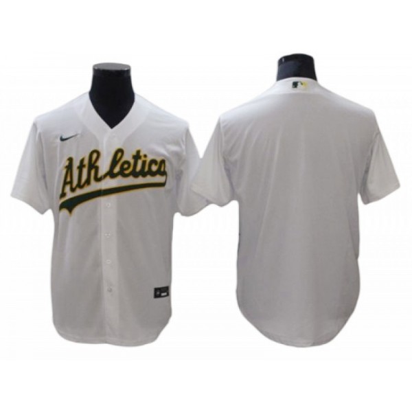 Oakland Athletics Blank White Home Cool Base Jersey