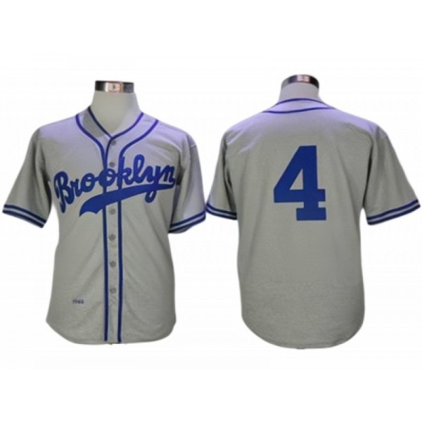 Los Angeles Dodgers #4 Duke Snider Gray 1945 Throwback Jersey