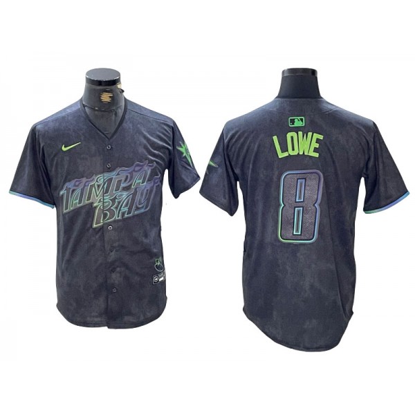 Tampa Bay Rays #8 Brandon Lowe Charcoal 2024 City Connect Limited Jersey