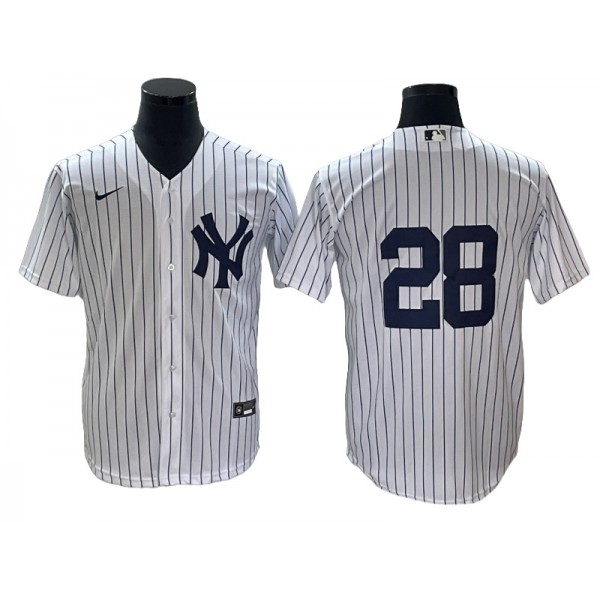 New York Yankees #28 Austin Wells White Home Jersey