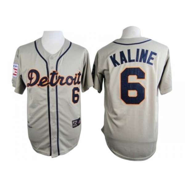 Detroit Tigers #6 Al Kaline Gray Throwback Jersey