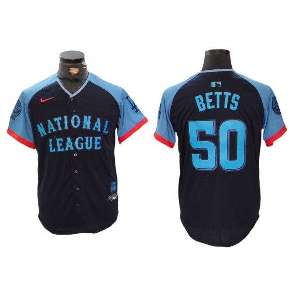 National League #50 Mookie Betts Navy 2024 MLB All-Star Game Limited Jersey