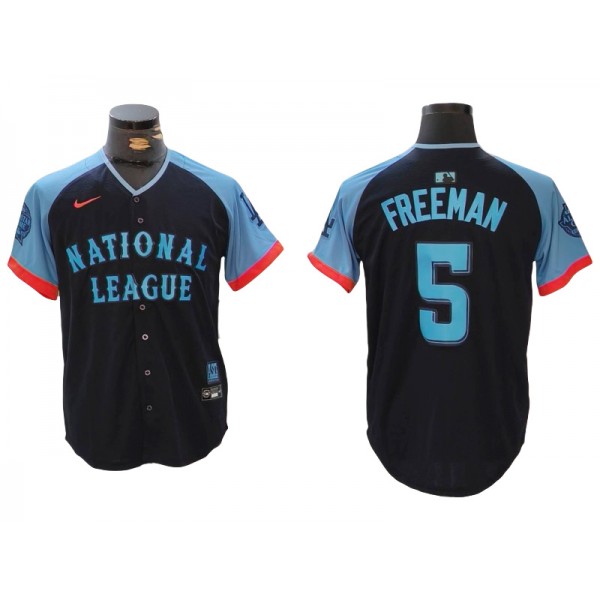 National League #5 Freddie Freeman Navy 2024 MLB All-Star Game Limited Jersey