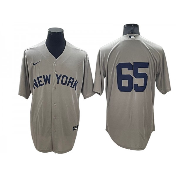 New York Yankees #65 Nestor Cortes Gray Road Cool Base Jersey