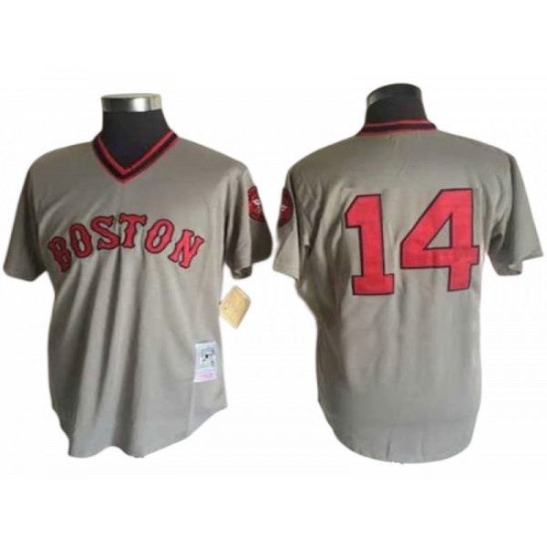 Boston Red Sox #14 Jim Rice Gray 1975 Throwback Jersey