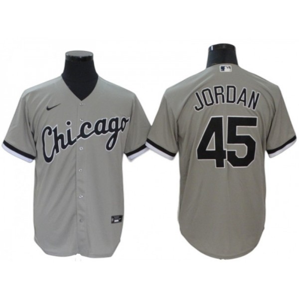 Chicago White Sox #45 Michael Jordan Gray Cool Base Jersey