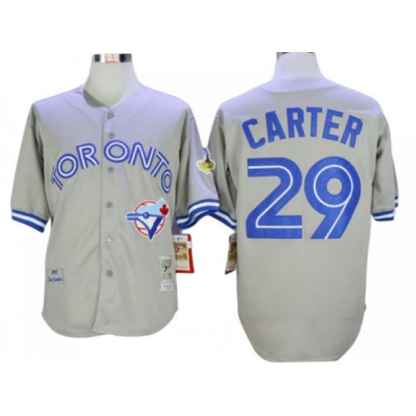 Toronto Blue Jays #29 Joe Carter Gray Throwback Jersey