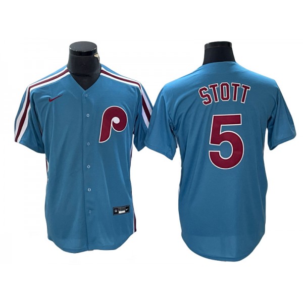 Philadelphia Phillies #5 Bryson Stott Light Blue Cool Base Jersey