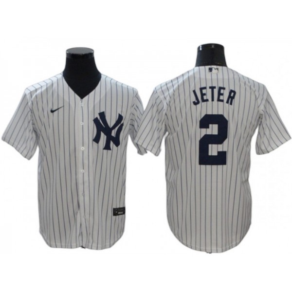 New York Yankees #2 Derek Jeter White Home Limited Jersey