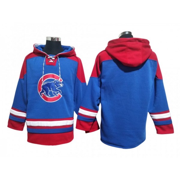 Chicago Cubs Blue Pullover Hoodie Jersey