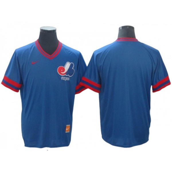 Montreal Expos Blank Blue Cooperstown Collection Legend Jersey