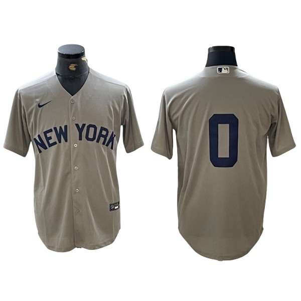 New York Yankees #0 Marcus Stroman Gray Away Jersey