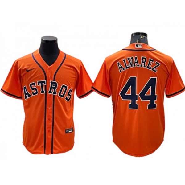 Houston Astros #44 Yordan Alvarez Orange Alternate Cool Base Jersey