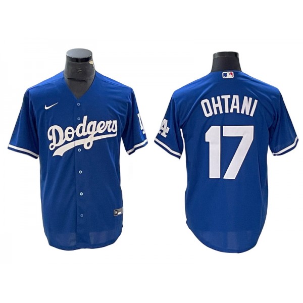 Los Angeles Dodgers #17 Shohei Ohtani Royal Cool Base Jersey