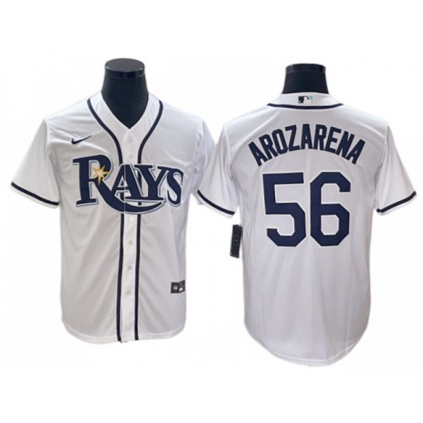 Tampa Bay Rays #56 Randy Arozarena White Cool Base Jersey