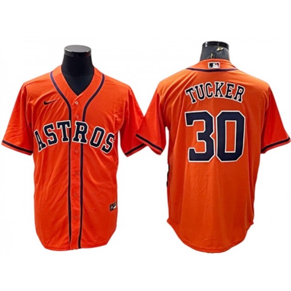 Houston Astros #30 Kyle Tucker Orange Alternate Cool Base Jersey