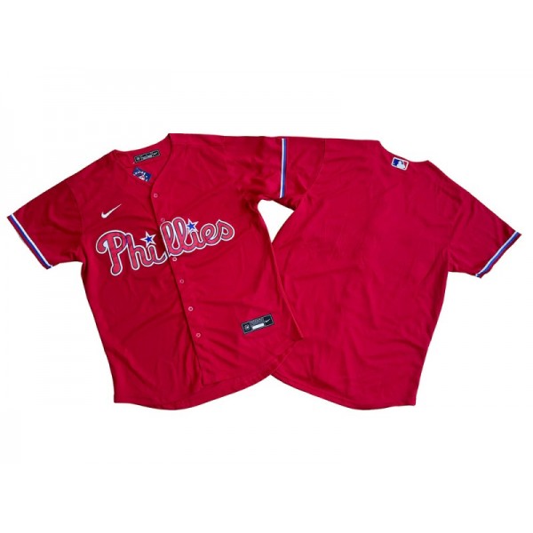 Philadelphia Phillies Blank Red Alternate Cool Base Jersey