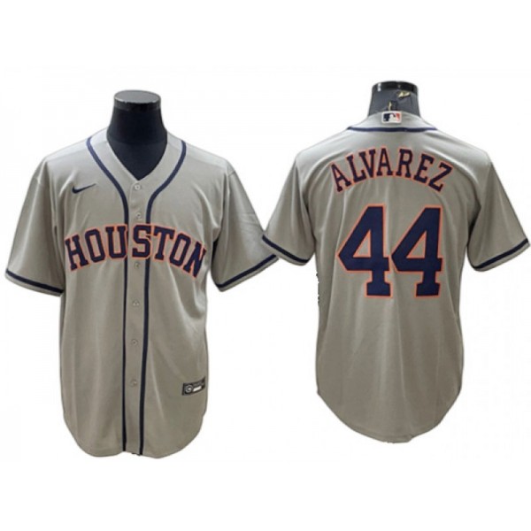 Houston Astros #44 Yordan Alvarez Gray Road Cool Base Jersey