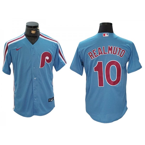 Philadelphia Phillies #10 J.T. Realmuto Light Blue Limited Jersey