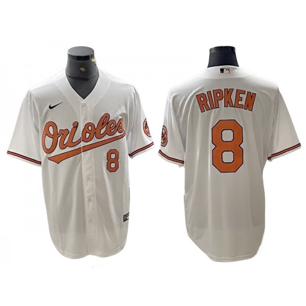 Baltimore Orioles #8 Cal Ripken White Limited Jersey