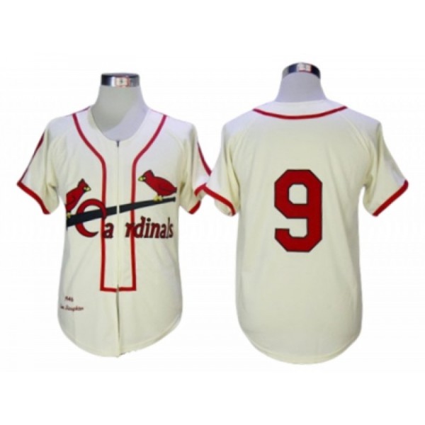 St. Louis Cardinals #9 Roger Maris Cream 1946 Throwback Jersey