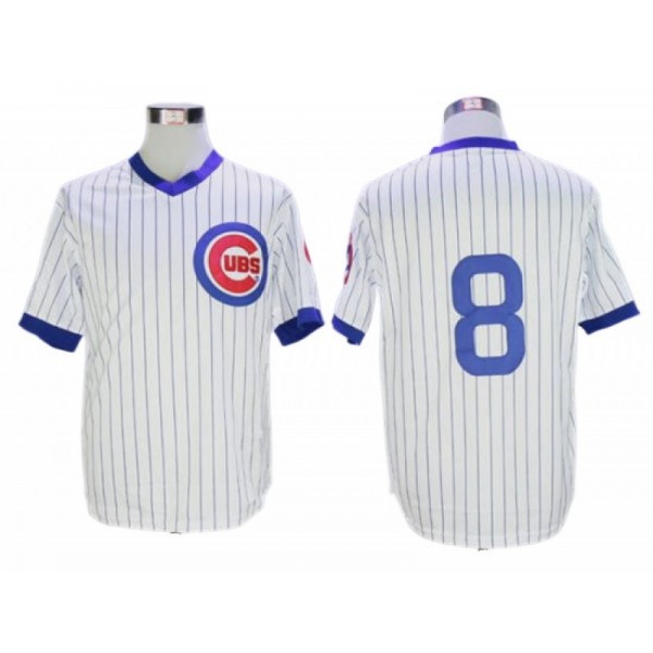 Chicago Cubs #8 Andre Dawson White Cooperstown Collection Cool Base Jersey