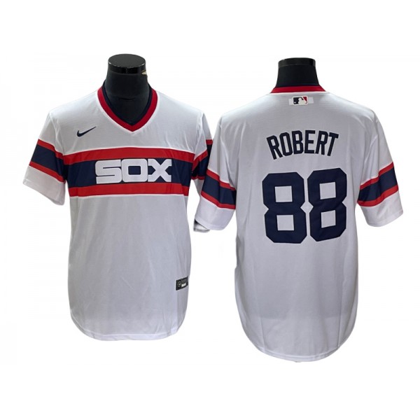 Chicago White Sox #88 Luis Robert 1983 Throwback White Cool Base Jersey