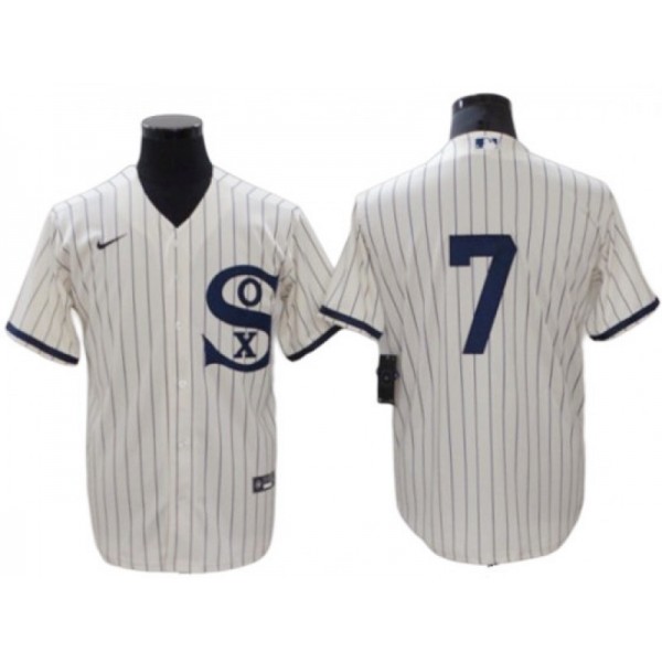 Chicago White Sox #7 Tim Anderson White Field of Dreams Cool Base Jersey