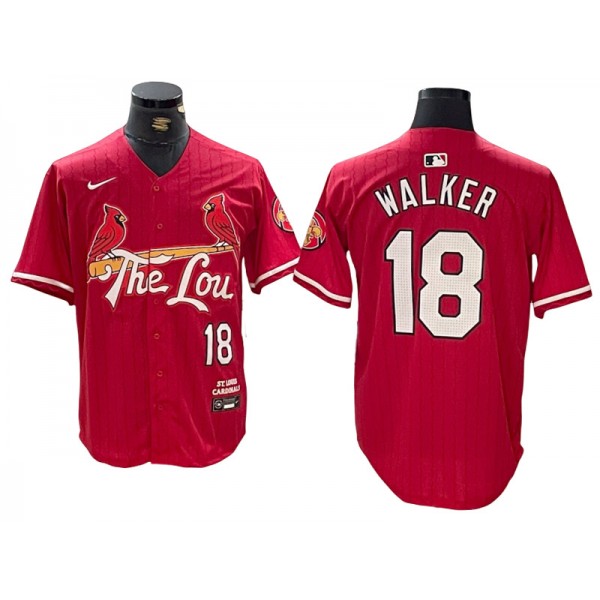 St. Louis Cardinals #18 Jordan Walker Red 2024 City Connect Limited Jersey