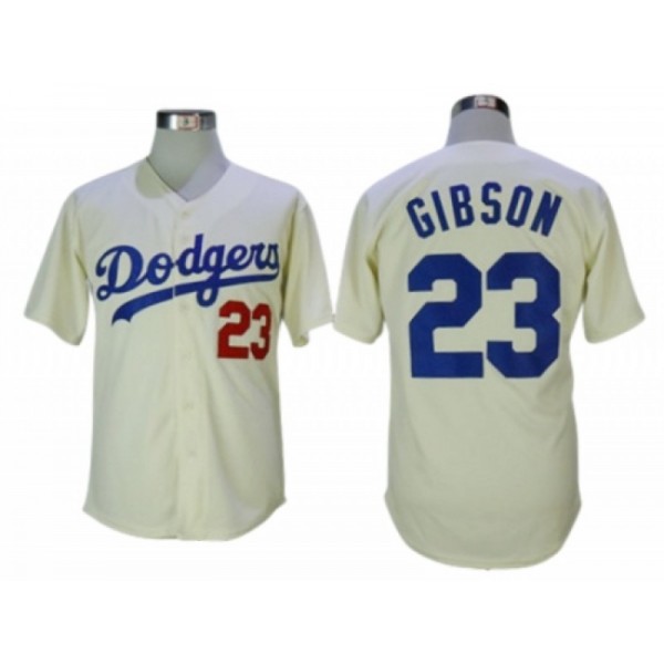 Los Angeles Dodgers #23 Kirk Gibson Cream Throwback Jersey