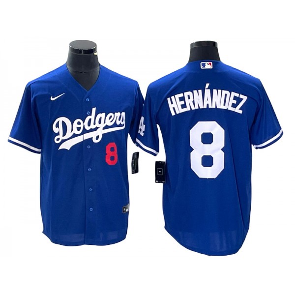 Los Angeles Dodgers #8 Enrique Hernandez Royal Blue Limited Jersey