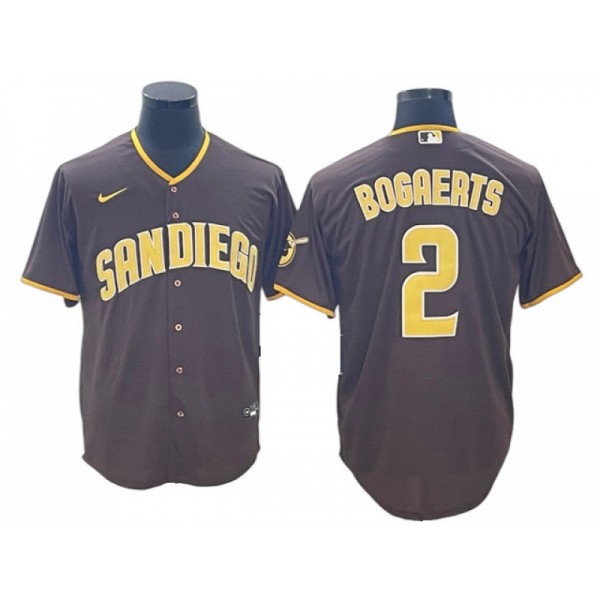 San Diego Padres #2 Xander Bogaerts Brown Road Cool Base Jersey