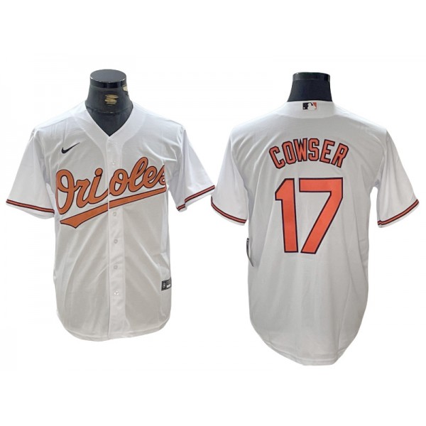 Baltimore Orioles #17 Colton Cowser White Cool Base Jersey