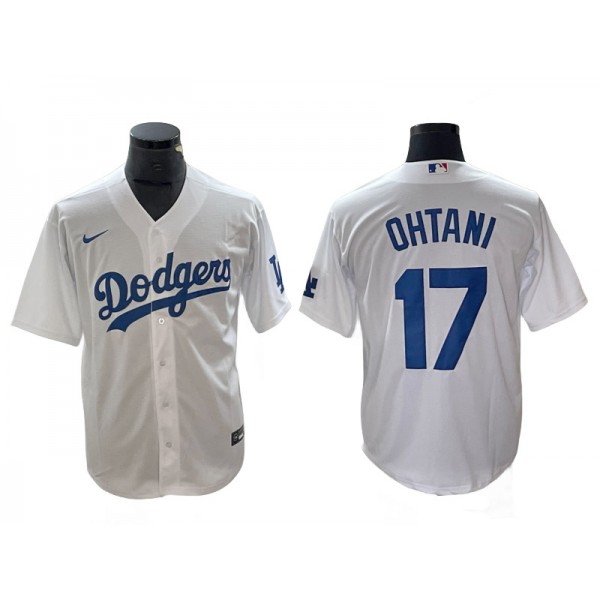 Los Angeles Dodgers #17 Shohei Ohtani White Cool Base Jersey