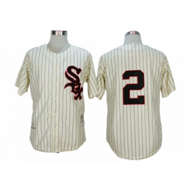 Chicago White Sox #2 Nellie Fox Cream Pinstripe 1959 Throwback Jersey