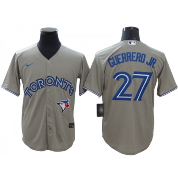 Toronto Blue Jays #27 Vladimir Guerrero Jr. Gray Cool Base Jersey