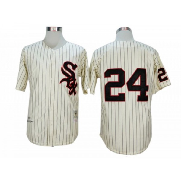 Chicago White Sox #24 Early Wynn Cream Pinstripe 1959 Throwback Jersey